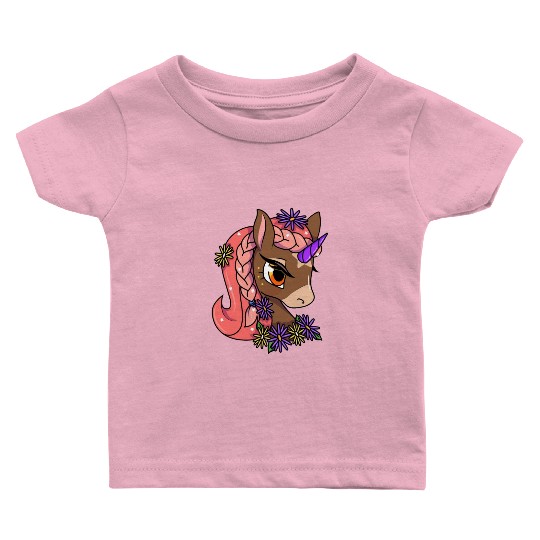 Cute Unicorn Motif Children Girl Baby T Shirts