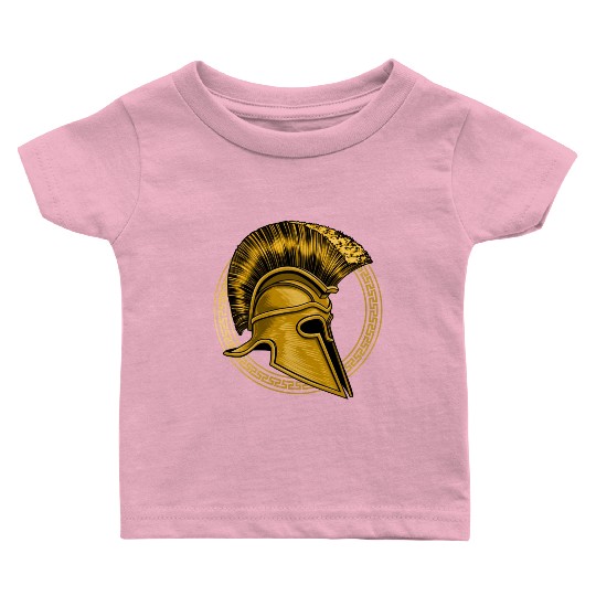 Gold Gladiator Sparta Greek Gym Workout Baby T Shirts