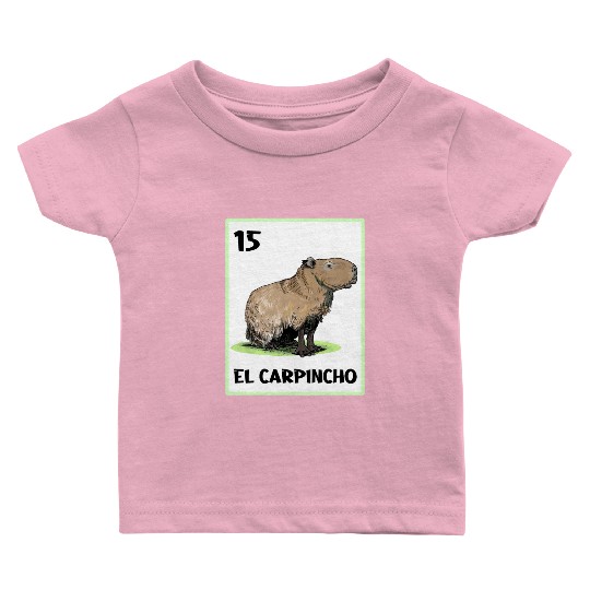 El Carpincho Mexican Capybara Cards Baby T Shirts