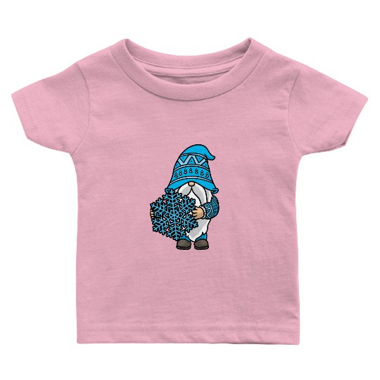 Blue Christmas Gnome Snowflake Winter Xmas Santa Baby T Shirts