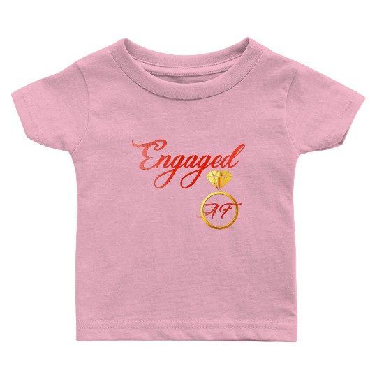 engaged af engagement valentines day Baby T Shirts