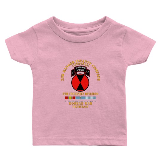 Army 2nd Ranger Inf Company 7th ID w KOREA SVC Baby T Shirts