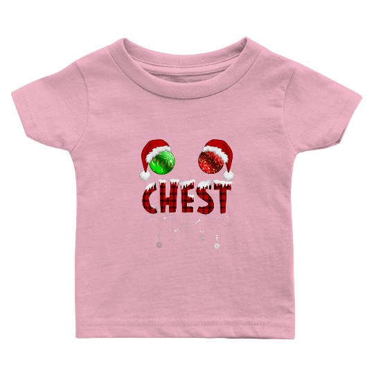 Chest Nuts Christmas Funny Matching Couple Baby T Shirts