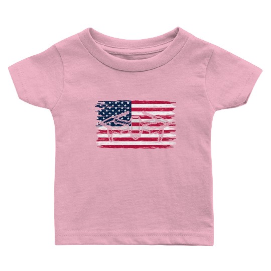 Patriotic Drone Pilot USA Drone Lover Baby T Shirts