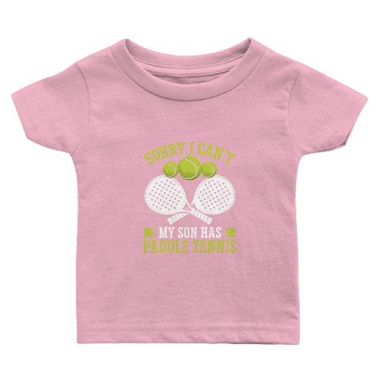 Paddle Tennis Player Match Dad Father Papa Baby T Shirts