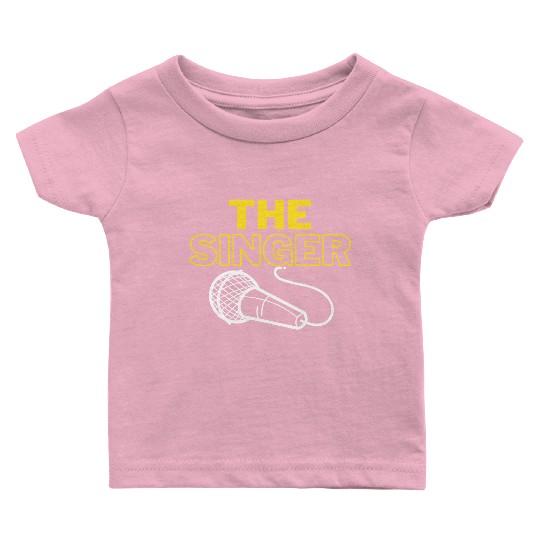 The Singer Simple Band Microphone Baby T Shirts