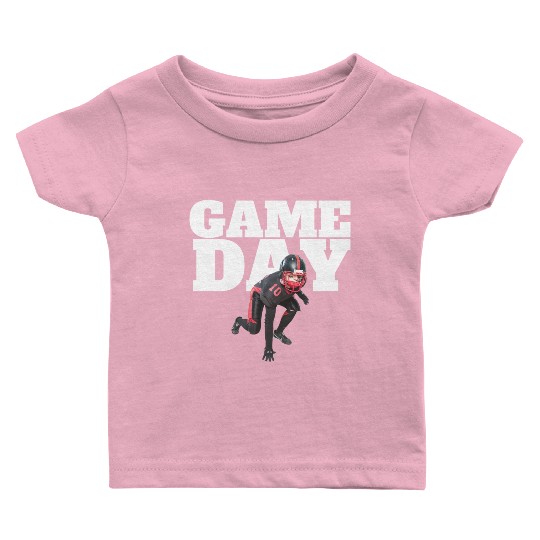 Game Day , Football Baby T Shirts Sunday Funday Baby T Shirts