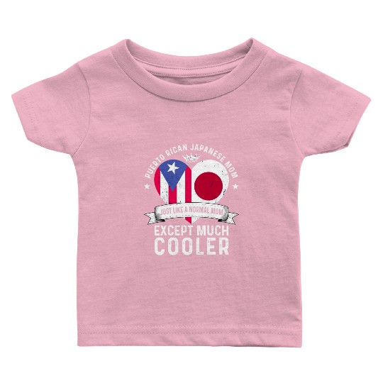 Puerto Rico Flag Japan Mom Mothers Day Women Mama Baby T Shirts