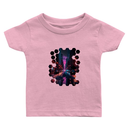 New York Vaporwave Aesthetic Retro Style Love NY Baby T Shirts