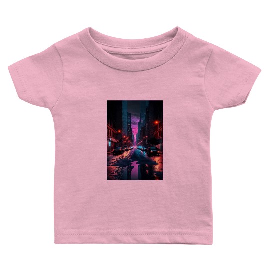 New York Vaporwave Aesthetic Retro Style Love NY Baby T Shirts