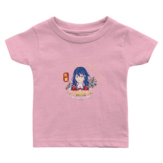 My Waifu Anime Valentines Hearts Day Valentines Baby T Shirts