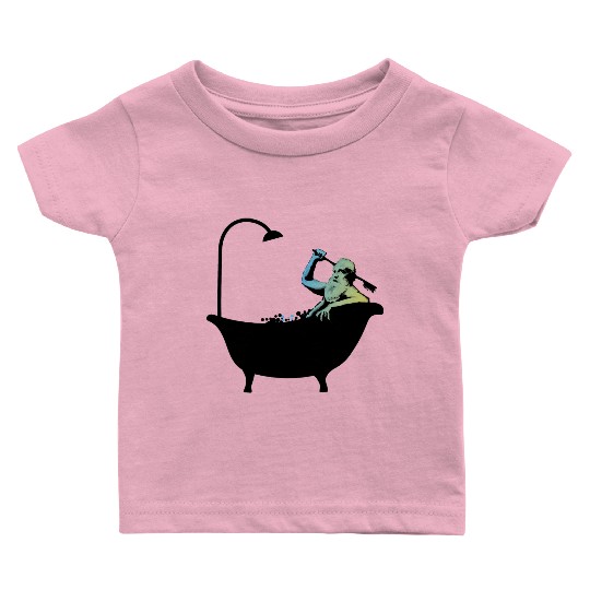Banksy - Grandpa in the bathtub Baby T Shirts