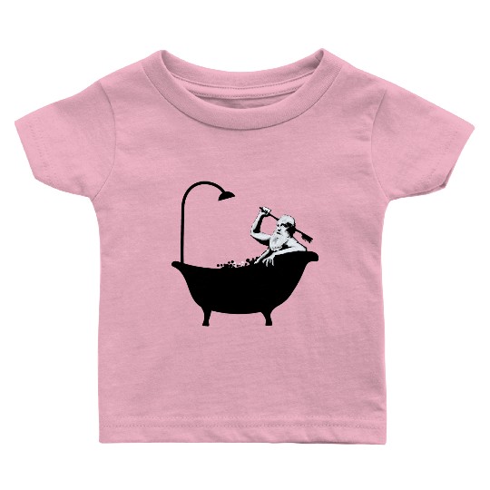 Banksy - Grandpa in the bathtub Baby T Shirts