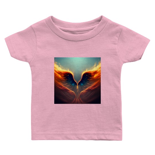 Mashup Epic Wallpaper Flaming Angel Wings Baby T Shirts
