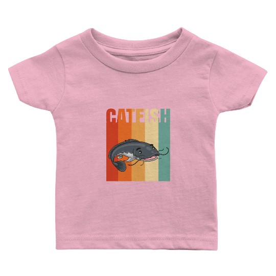 Retro Catfish Baby T Shirts