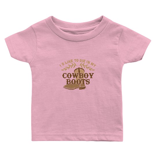 Cowboy Barn Bull Rider Rodeo Country Western Gift Baby T Shirts