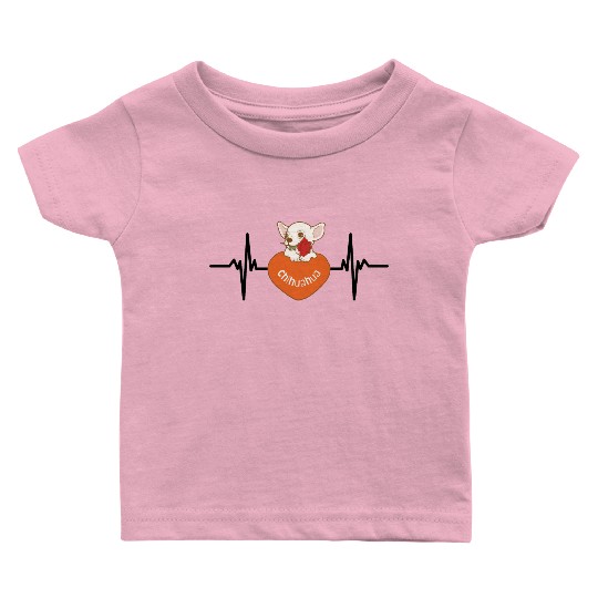 Heart Beat Chihuahua, when give the rose to belove Baby T Shirts