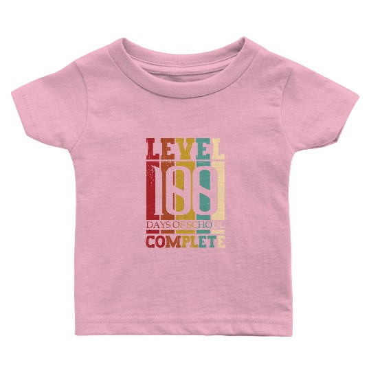 Level 100 Days Of School Complete Student Schooler Baby T Shirts