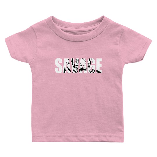 Savage Beast Animal Work Out Weight Lifting Gym Baby T Shirts