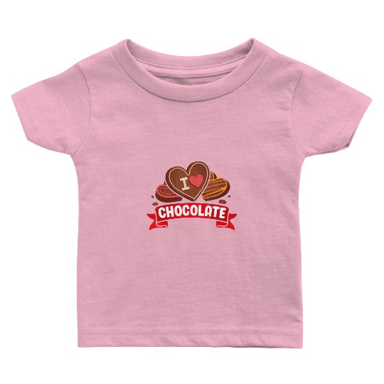 I Love Chocolate Sweets Candy Chocolate Bar Baby T Shirts