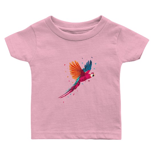 Macaw Parrot Geometric Bird Parakeet Ornitholog Gi Baby T Shirts