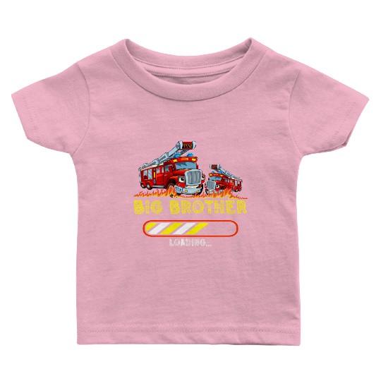 Big brother fire truck fireman Baby T Shirts