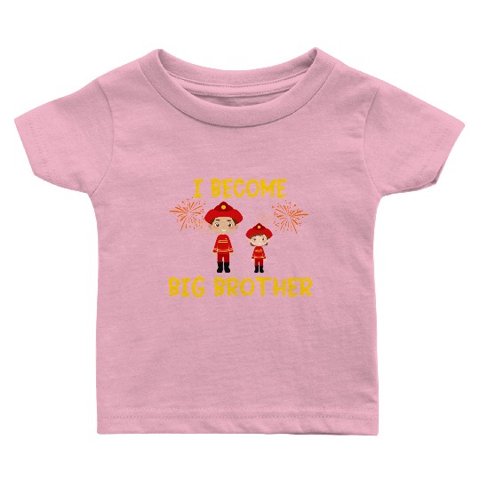 Big brother fire truck fireman Baby T Shirts