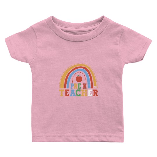 Pre-K Teacher 100th Day Of School Education Baby T Shirts