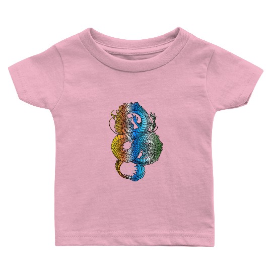 Japanese Dragon Vintage Demon Retro 102 Baby T Shirts