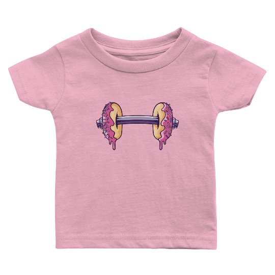 Workout with donuts dumbbell Baby T Shirts
