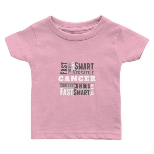 Cancer Zodiac Star Sign Word Cloud Square Monochro Baby T Shirts