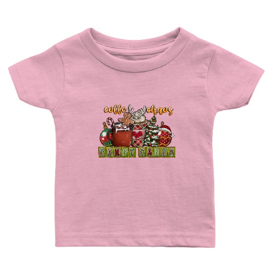 Coffe Chaos Candy Canes Baby T Shirts