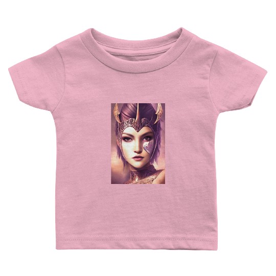 Warrior princess wearing gothic plate dark fantasy Baby T Shirts