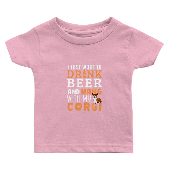 Corgi Dad Baby T Shirts Funny Father's Day Dog Lover Giftt