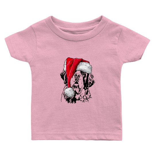 Santa Saint Bernard Dog Christmas Wilsigns Baby T Shirts