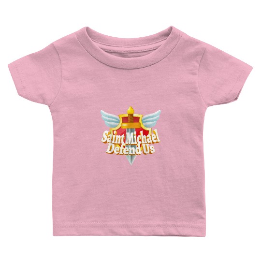 St. Michael the Archangel Icon Dragon Catholic Ang Baby T Shirts