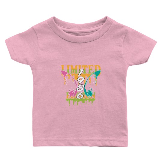 1986 Born Limited Edition Butterfly Gift Baby T Shirts