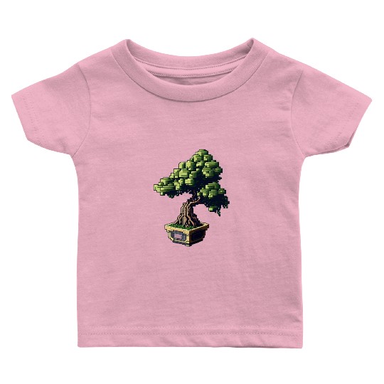 8 Bit Bonsai Tree Baby T Shirts