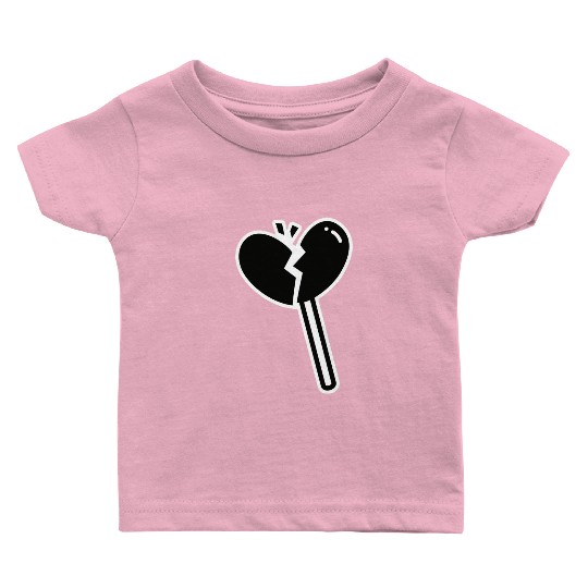 Broken Heart Lollipop Candy Baby T Shirts