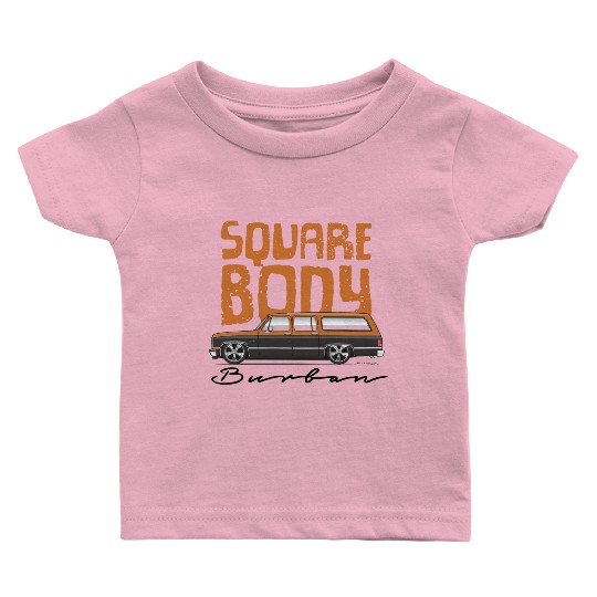 square Burnt Orange Baby T Shirts