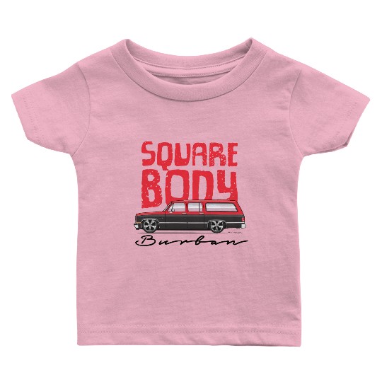 square Cardinal Red Baby T Shirts