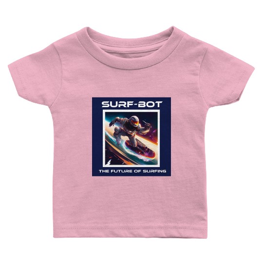Robot Silver Surfer Baby T Shirts