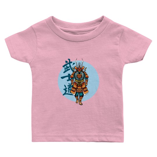 Japanese samurai warrior Bl Moon mask Baby T Shirts
