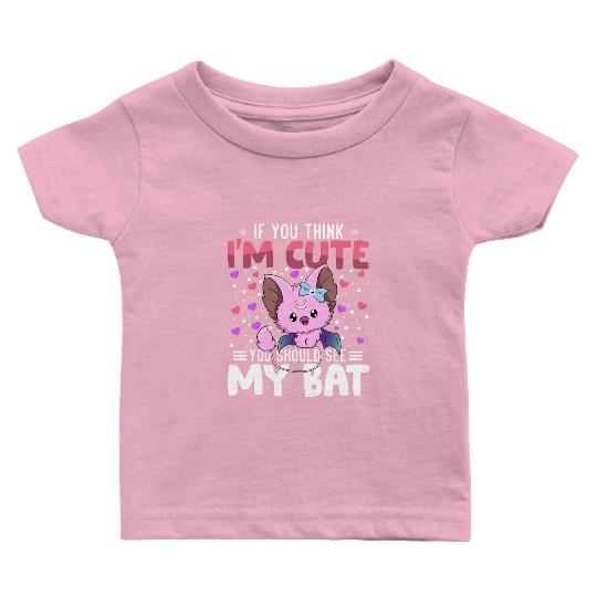 Bat Heart Valentine's Day Animal For Womens Kids Baby T Shirts
