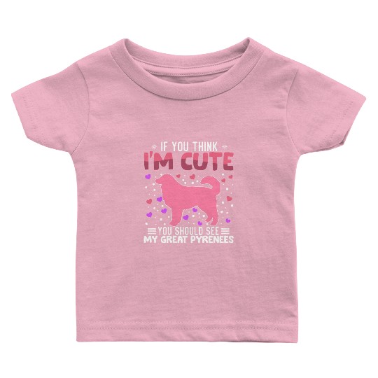 Great Pyrenees Heart Valentine's Day Animal For Baby T Shirts