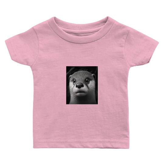 Fashionable Otter Design Cool Sea Otter With Blue Baby T Shirts