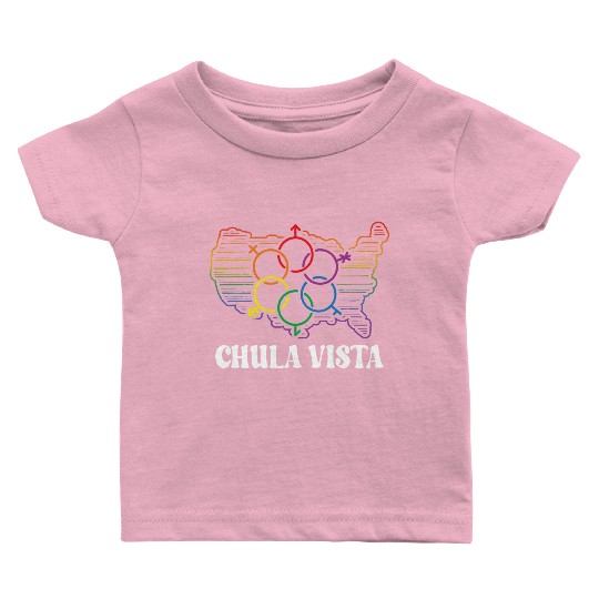 Chula Vista Pride Month Pride Flag LGBT Community Baby T Shirts