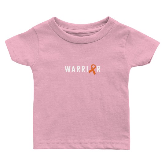 Leukemia Warrior Lymphoma Cancer Orange Ribbon Baby T Shirts