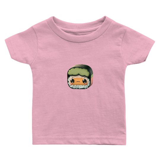 Cute Realistic Sushi Roll Baby T Shirts
