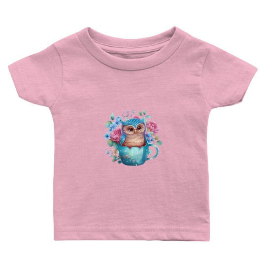 Owl Animal Cute Wild Bird Zoo Forest Nature Child Baby T Shirts